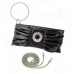 Evening Bags Wholesale - Black Pleated PU Leather w/ Rhinestone Loop Wristlet Evening Bag - BG-7070M-BK